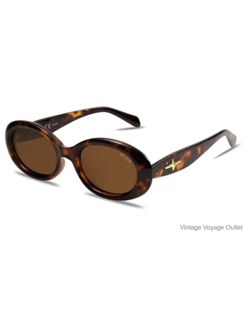 Retro Oval Polarized Sunglasses UV400 Protection Tiny Vintage